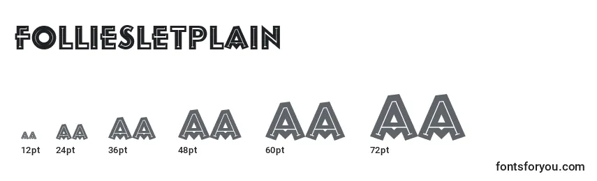 FolliesLetPlain Font Sizes