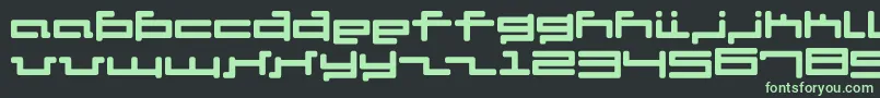 フォントV5cur – 黒い背景に緑の文字