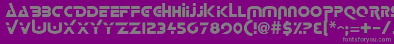 LogashRegular-Schriftart – Graue Schriften auf violettem Hintergrund