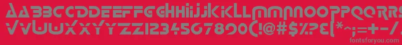 LogashRegular Font – Gray Fonts on Red Background