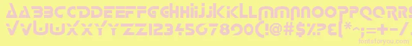 LogashRegular Font – Pink Fonts on Yellow Background