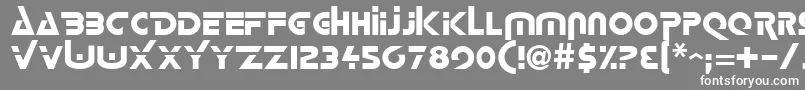 フォントLogashRegular – 灰色の背景に白い文字