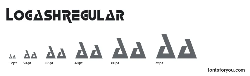 Размеры шрифта LogashRegular