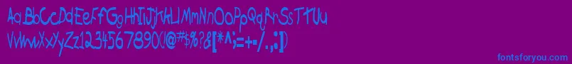 Шрифт BrokenRegular – синие шрифты на фиолетовом фоне