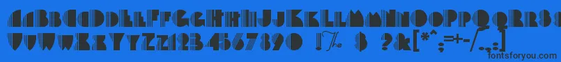 Backstag Font – Black Fonts on Blue Background