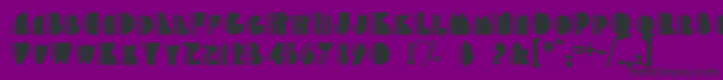 Weitere Informationen zur Backstag-Schriftart Backstag-Schriftart – Schwarze Schriften auf violettem Hintergrund