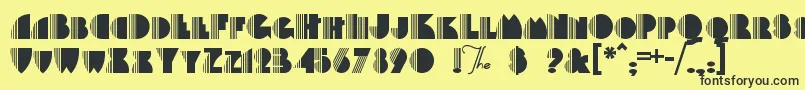 Backstag Font – Black Fonts on Yellow Background