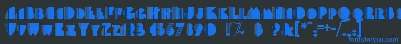 Backstag Font – Blue Fonts on Black Background