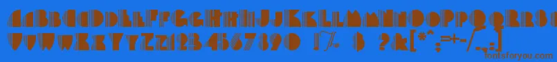 Шрифт Backstag – коричневые шрифты на синем фоне