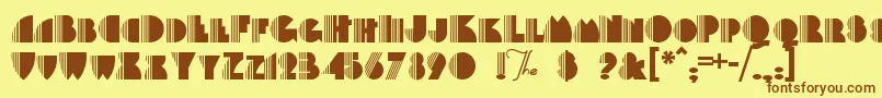 Backstag Font – Brown Fonts on Yellow Background