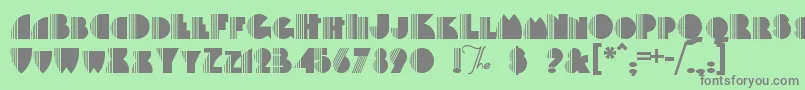 Backstag Font – Gray Fonts on Green Background