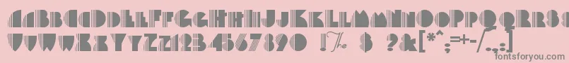 Backstag-Schriftart – Graue Schriften auf rosa Hintergrund