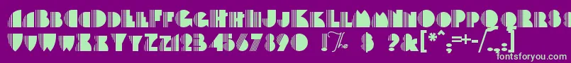Backstag Font – Green Fonts on Purple Background