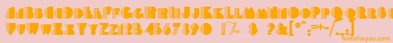 Backstag Font – Orange Fonts on Pink Background