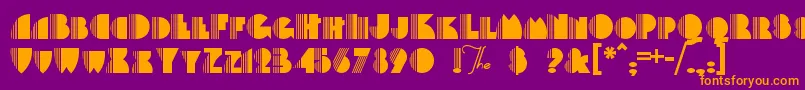 Backstag Font – Orange Fonts on Purple Background
