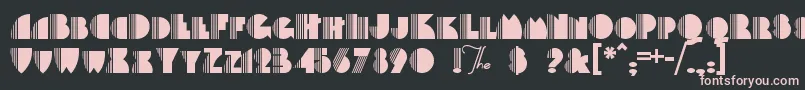 Backstag Font – Pink Fonts on Black Background