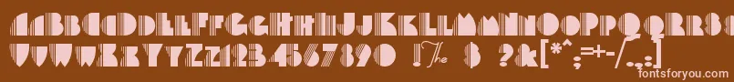 Backstag Font – Pink Fonts on Brown Background