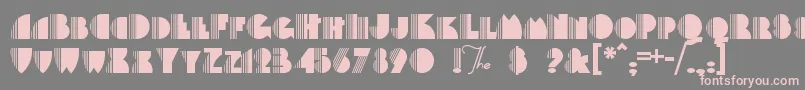 Backstag Font – Pink Fonts on Gray Background