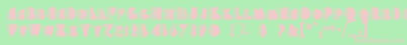 Backstag Font – Pink Fonts on Green Background