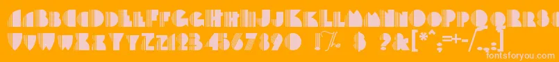 Backstag Font – Pink Fonts on Orange Background