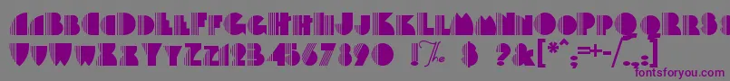 Backstag Font – Purple Fonts on Gray Background
