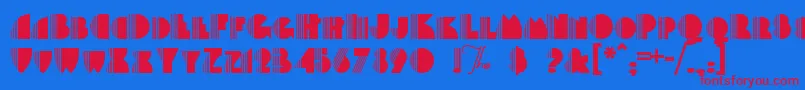 Backstag Font – Red Fonts on Blue Background