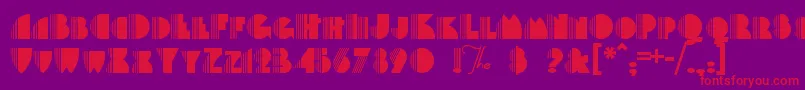 フォントBackstag – 紫の背景に赤い文字
