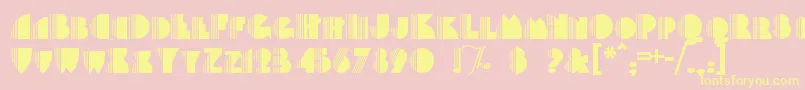 Backstag Font – Yellow Fonts on Pink Background