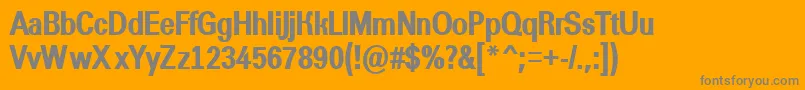AGroticnrextrabold Font – Gray Fonts on Orange Background