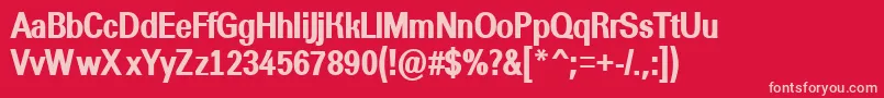 Шрифт AGroticnrextrabold – розовые шрифты на красном фоне