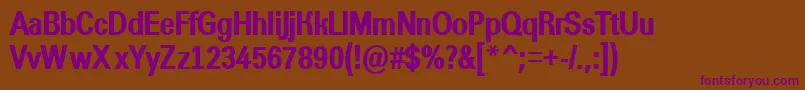 AGroticnrextrabold Font – Purple Fonts on Brown Background