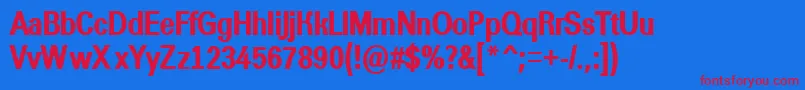 AGroticnrextrabold Font – Red Fonts on Blue Background