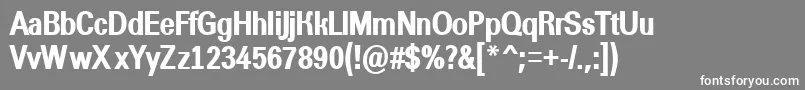 AGroticnrextrabold Font – White Fonts on Gray Background