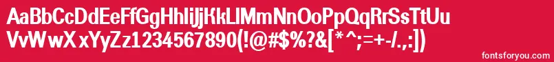 AGroticnrextrabold Font – White Fonts on Red Background