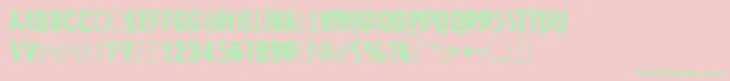 TrashZydego Font – Green Fonts on Pink Background