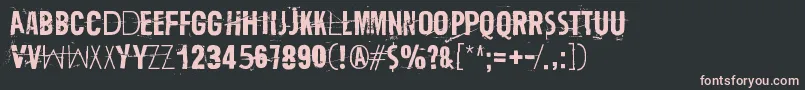 TrashZydego Font – Pink Fonts on Black Background