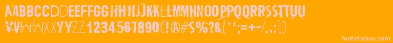 TrashZydego Font – Pink Fonts on Orange Background