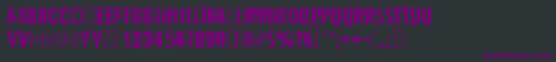 TrashZydego Font – Purple Fonts on Black Background