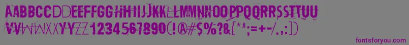 Шрифт TrashZydego – фиолетовые шрифты на сером фоне