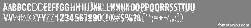 TrashZydego Font – White Fonts on Gray Background
