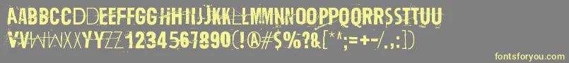 TrashZydego Font – Yellow Fonts on Gray Background