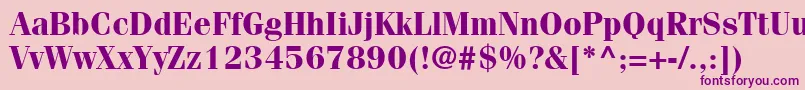 ItcFeniceLtBold Font – Purple Fonts on Pink Background