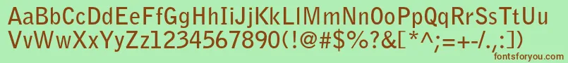BellgothicstdBold Font – Brown Fonts on Green Background