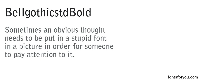 Review of the BellgothicstdBold Font