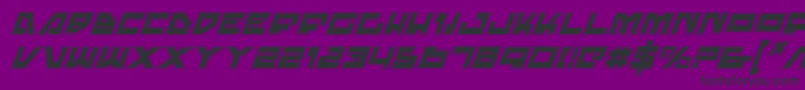 Шрифт TrajiaProItalic – чёрные шрифты на фиолетовом фоне