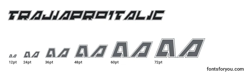 TrajiaProItalic Font Sizes