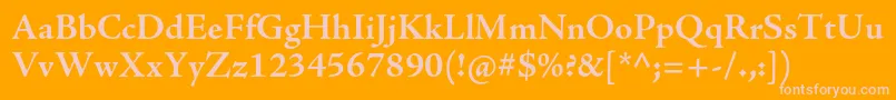 AjensonproBold Font – Pink Fonts on Orange Background