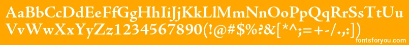 AjensonproBold Font – White Fonts on Orange Background