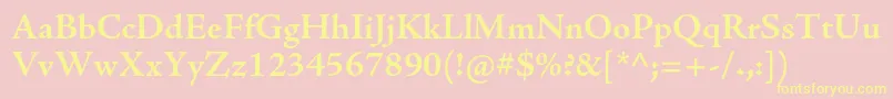 AjensonproBold Font – Yellow Fonts on Pink Background