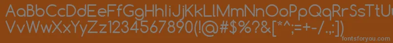 Comfortaa Font – Gray Fonts on Brown Background